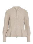Vila - Vigracie L/S Peplum Zip Knit Cardi/Pb/Rn - Kardiganid - M