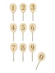 JaBaDaBaDo - Number Balloons 0-9 For Candlestick - Sisustustarvikud ja detailid - ONE SIZE