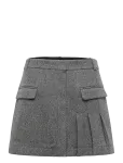 Ganni - Grey Suiting Mini Skirt - L&uuml;hikesed seelikud - 40