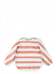 Done By Deer - Sleeved Pocket Bib Stripes Papaya - Pikkade varrukatega pudip&otilde;lled - LENGTH FRONT:34CM.SLEEVE WIDTH:72CM