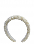 Pipol's Bazaar - Coco Beaded Headband White - Juuksekummid - ONE SIZE