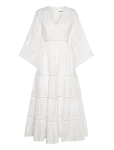 Malina - Vanessa Wide Sleeve Embroidered Cotton Maxi Dress - Maksikleidid - XS