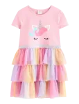 Lindex - Short-Sleeved Flounce Dress - L&uuml;hikeste varrukatega vabaajakleidid - 98