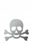 RoomMates - Wallstickers - Skull/Pirate Mirror - Wall Stickers - ONE SIZE