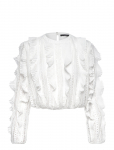 French Connection - Annika Lace Frill Top - Pikkade varrukatega - 42