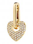 Pilgrim - Charm Crystal Heart Pendant Gold-Plated - Ripatsid - ONE SIZE
