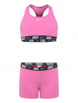 NIKE SWIM - Nike Logo Tape Racerback Bikini & Short Set - Bikiinid - 140-150