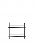 MOEBE - Box Set, Magazine Shelving Ms.65.1, Black Shelves, Stainless Steel Legs (Fsc Mix Credit) - Riiulid - H:65CM