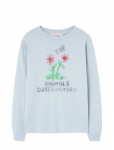 THE ANIMALS OBSERVATORY - Flowers Blue Dof Lonf Sleeve T-Shirt - Pikkade varrukatega T-s&auml;rgid - 12 Y