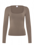 Gina Tricot - Slim Fit Scoop Neck Top - Pikkade varrukatega - XL