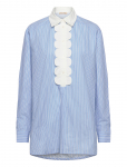 Stella Nova - Striped Shirt With Scallops - Pikkade varrukatega - 38