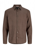 Jack & Jones - Jprblalawrence Linen Ls Shirt Sn - Linased s&auml;rgid - S
