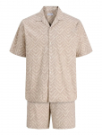 Jack & Jones - Jjmilo Seersucker Resort Shirt Ss Set Mp - Triibulised s&auml;rgid - XL