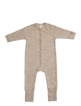 Smallstuff - Night Suit, Light Nature Melange Drop Needle, Merino Wool - Pidžaama kombinesoonid - 62