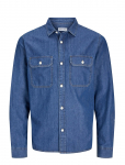 Jack & Jones - Jjetravis Shirt Ls Noos - Teksas&auml;rgid - XXL