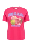 ONLY Carmakoma - Carjenny Ss Print Jeans Tee Jrs - L&uuml;hikeste varrukatega - 50-52