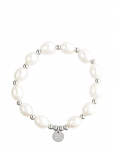 Bud To Rose - Pearl Elastic Bracelet Silver - P&auml;rlitega k&auml;ev&otilde;rud - ONE SIZE