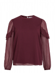Vila - Vielly L/S Flounce Top - Pikkade varrukatega - 34