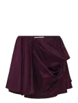 Ganni - Technical Stretch Satin Draped Mini Skirt - L&uuml;hikesed seelikud - 32