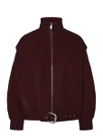 Laagam - Signy Burgundy Bomber Jacket - Nahk - S/36