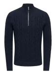 ONLY & SONS - Onskim Ls Cabel 1/2 Zip High Neck Reg - Poolpika lukuga džemprid - M