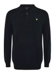 Lyle & Scott - Panelled Waffle Knitted Polo - Pikkade varrukatega - L