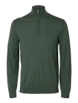 Selected - Slhtray Ls Knit Merino Half Zip Noos - Poolpika lukuga džemprid - L