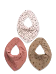 Fixoni - Bandana Bibs 3-Pack - Pudip&otilde;lled - ONE SIZE