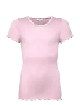 Rosemunde Kids - Rkbalta Modal Ss Lace T-Shirt - L&uuml;hikeste varrukatega - 164