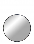 House Nordic - Liva - Mirror, Aluminium, Black, &Oslash;80 Cm - Seinapeeglid - 80X80X3CM
