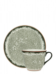 R&ouml;rstrand - Ostindia Floris Mugg 40+Tallrik 20 Green 2Pc - Lauan&otilde;ude komplektid - 40CL/20CM