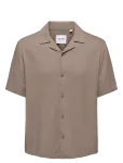 ONLY & SONS - Onskari Resort Ss Shirt Visc Lin 0075 Cs - L&uuml;hikeste varrukatega s&auml;rgid - XS