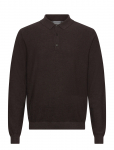 Lindbergh Black - 100% Merino Polo Knit - Pikkade varrukatega kootud polos&auml;rgid - S