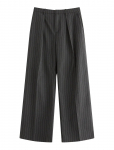 Lindex - N&aring;lestribede Bukser - Lai jalg - 44