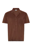 The Resort Co. - Terry Resort Shirt Brown - Vabaaja s&auml;rgid - XXL