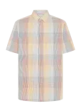 Knowledge Cotton Apparel - Relaxed Seersucker Short Sleeve Shi - L&uuml;hikeste varrukatega s&auml;rgid - M