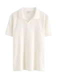 Lindex - Ribbed Top With Collar - L&uuml;hikeste varrukatega polos&auml;rgid - 128