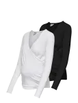 Only Maternity - Olmjoy L/S Wrap Top 2-Pack Jrs Noos - Pikkade varrukatega - S