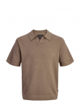 Jack & Jones - Jprblamilano Spring Split Neck Ss Sn - L&uuml;hikeste varrukatega kootud polos&auml;rgid - L