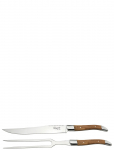 Laguiole By H&acirc;ws - Laguiole By H&acirc;ws Carving Knife And Fork Set 2 Pcs Olive - Nikerdusnoad - ONE SIZE
