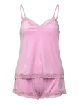 Hunkem&ouml;ller - Pj Cami Velours Scallop Lace - Pidžaamad (komplektid) - XS