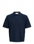 Jack & Jones - Jortyler Knit Ss Split Neck Polo Sn - L&uuml;hikeste varrukatega - XXL
