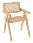 J-Line - Chair Grid Ash Wood/Rattan Nat - Toolid - H80CM