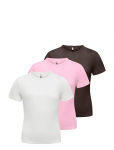Kids Only - Koglucky S/S O Neck Top Jrs 3-Pack - L&uuml;hikeste varrukatega - 158-164