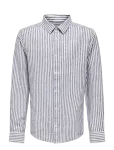 ONLY & SONS - Osjcaiden Life Ls Reg Stripe Lin 660 Wvn - Pikkade varrukatega s&auml;rgid - 164
