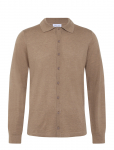 Davida Cashmere - Man Fine Knit Classic Shirt - Pikkade varrukatega kootud polos&auml;rgid - XL