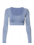 Aim&acute;n - Washed Denim Seamless Cropped Long Sleeve - Pikkade varrukatega l&uuml;hikesed topid - XS