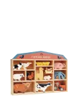 Tender Leaf - Display Shelf With 13 Wooden Animals - Farmyard - Puidust kujud - ONE SIZE