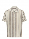 ONLY & SONS - Onstrev Life Reg Stripe Ss Shirt Noos - L&uuml;hikeste varrukatega - XXL
