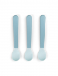 Done By Deer - Foodie Easy-Grip Baby Spoon 3-Pack Blue - S&ouml;&ouml;giriistad - ONE SIZE
